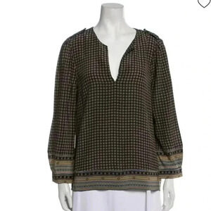 JOIE Silk Printed Blouse Sz XS